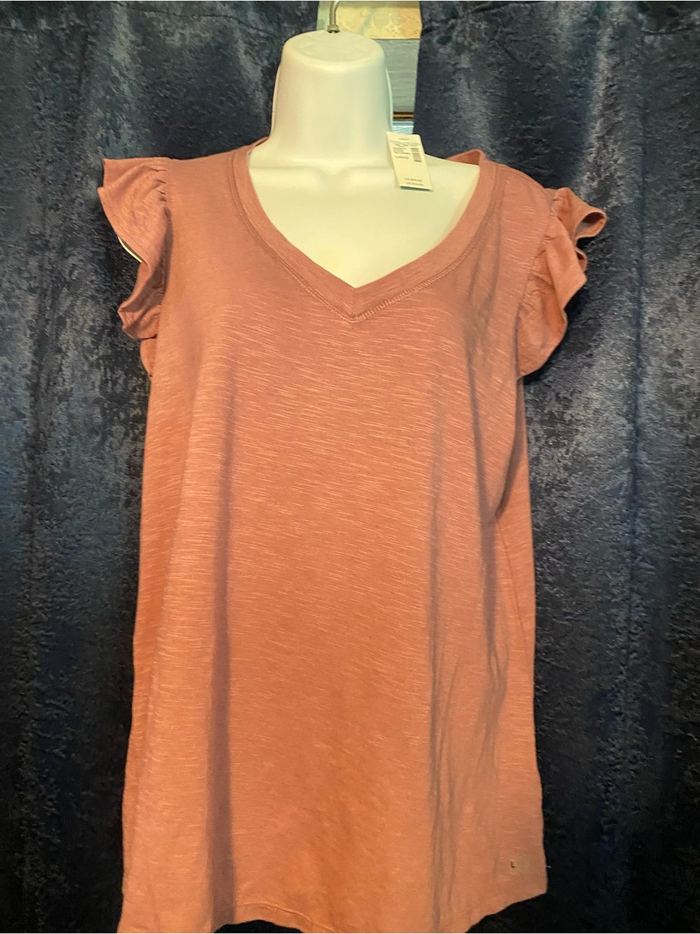 Maurice’s Women's Purple Ruffle Sleeved V-Neck Shirt Size Large